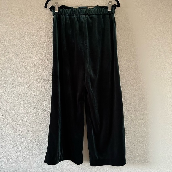 CYNTHIA ROWLEY Forest Green Paper Bag Waist Culottes Women Size Small - Picture 6 of 7